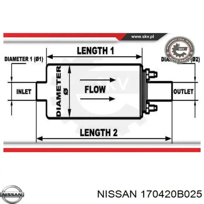 Елемент-турбінка паливного насосу Nissan/Infiniti 170420B025 ціна, від 26.38 USD