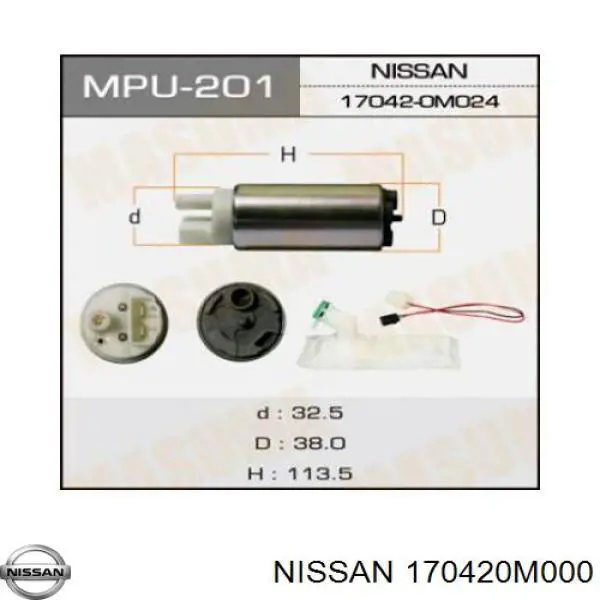 170420M000 Nissan елемент-турбінка паливного насосу
