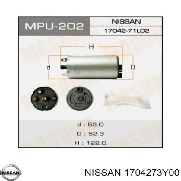 1704273Y00 Nissan елемент-турбінка паливного насосу
