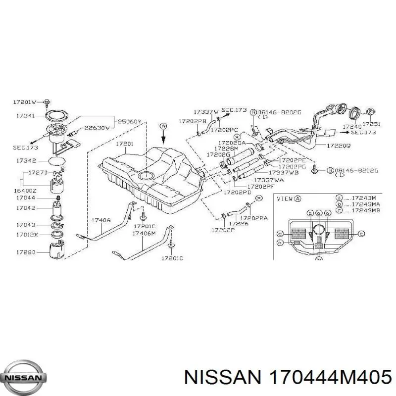  Nissan/Infiniti 170444M405 ціна, від 4.22 USD