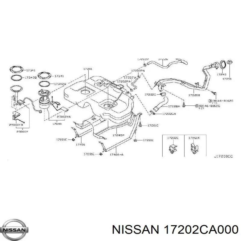 Б/бак Nissan Murano позашляховик (Z50) (2002 - 2007) ціна, від 126.70 USD
