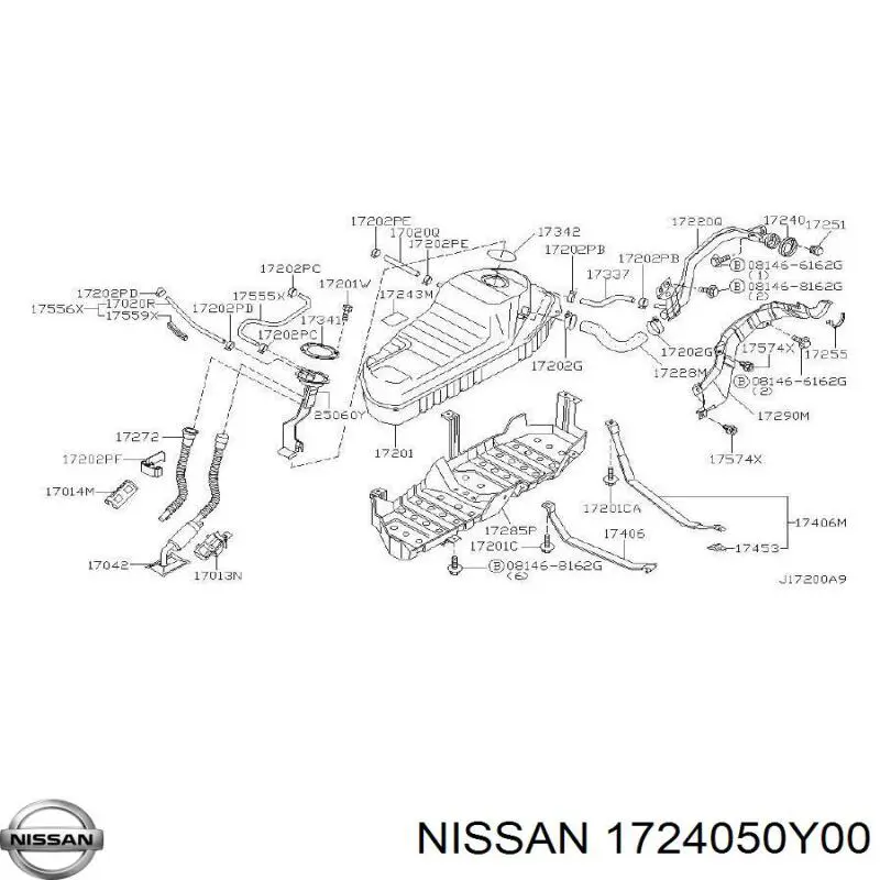 Купити 1724050Y00 Nissan/Infiniti 