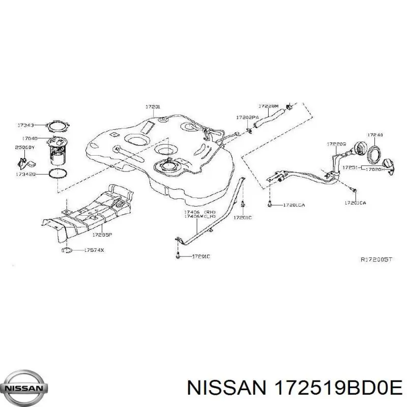  172519BD0E Nissan