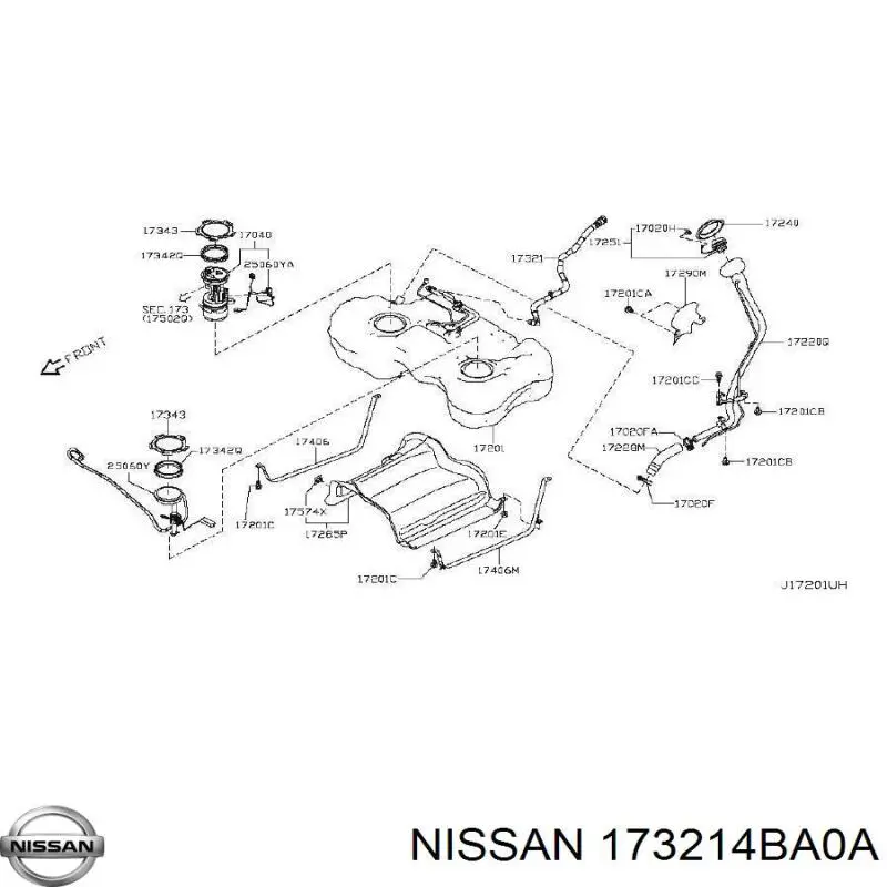 Купити 173214BA0A Nissan/Infiniti 