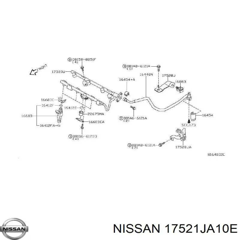 17521JA10E Nissan/Infiniti Паливна рампа