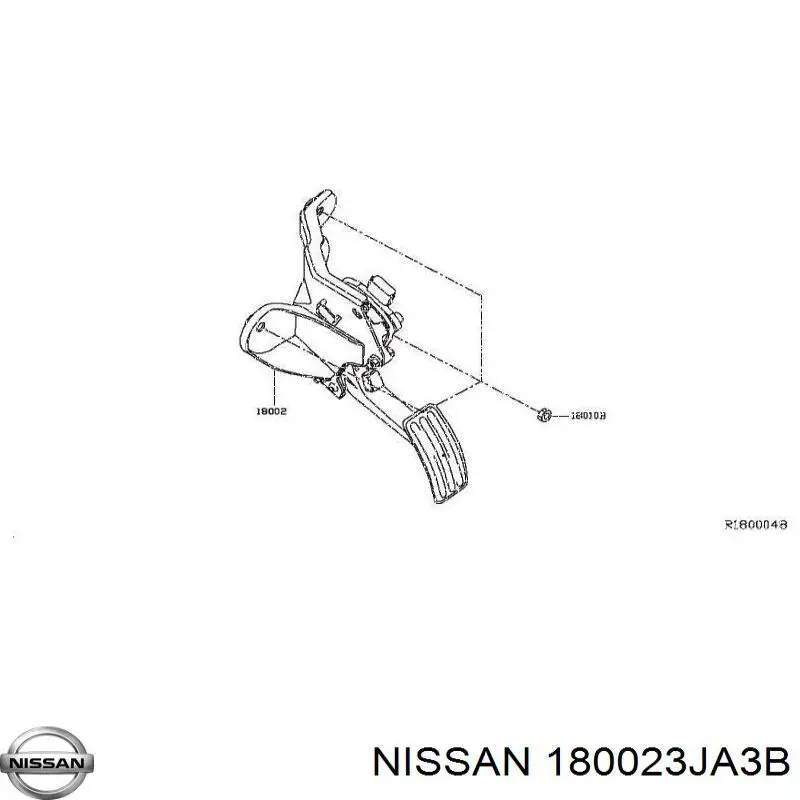 180023JA3B Nissan/Infiniti Педаль газу (акселератора)
