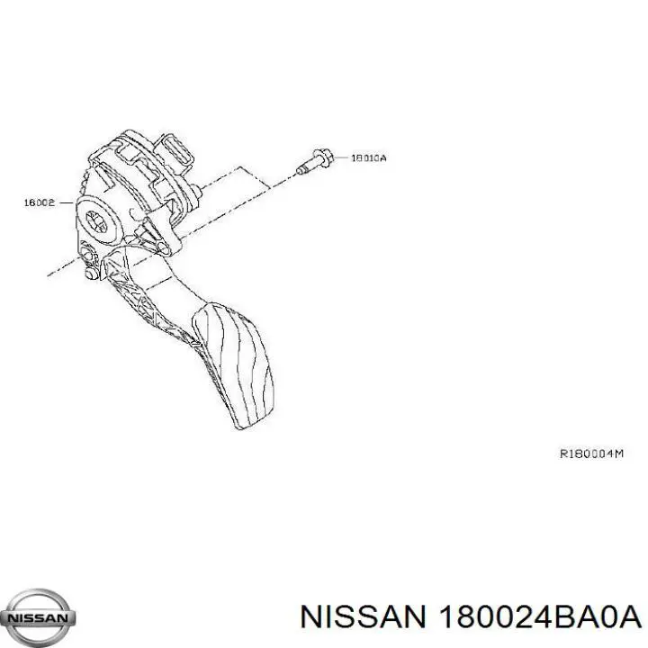 Педаль газу (акселератора) 180024BA0A Nissan