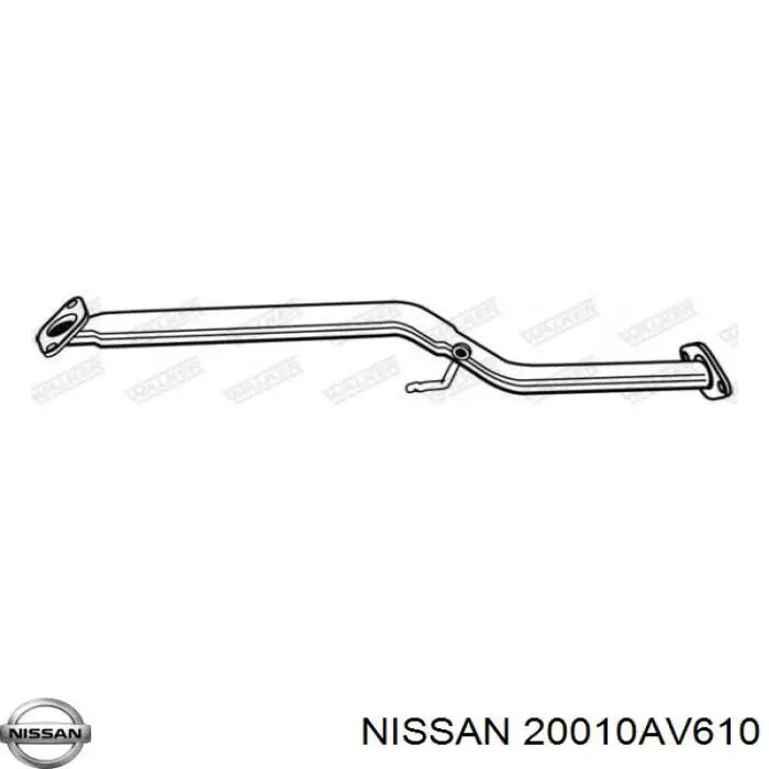 20010AV610 Nissan глушник, передня частина
