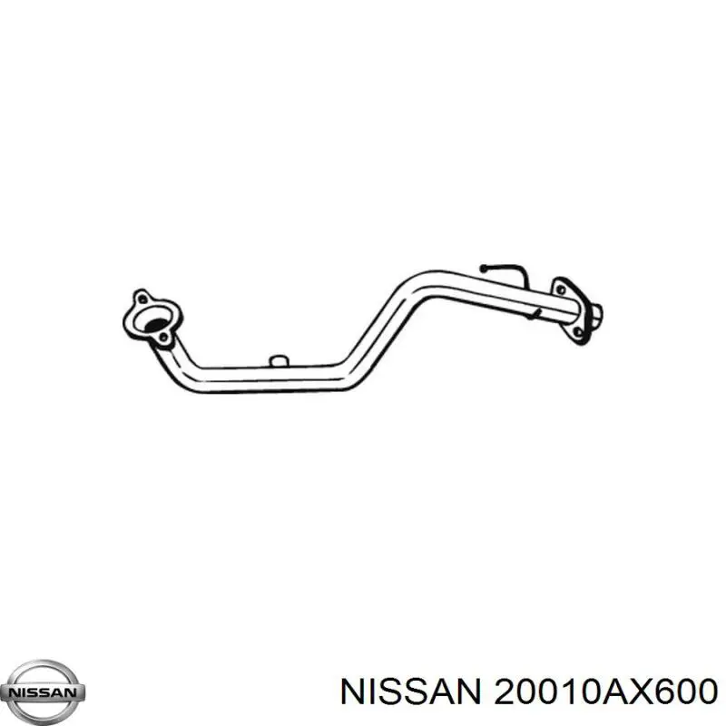 20010AX600 Nissan труба приймальна (штани глушника, передня)