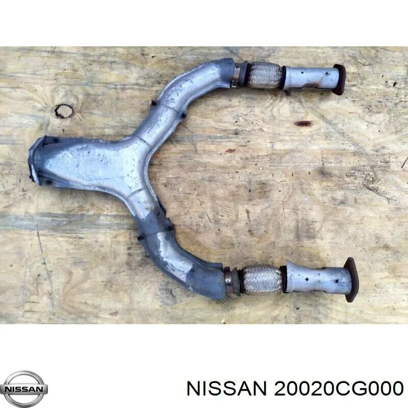 20020CG000 Nissan труба приймальна (штани глушника, передня)