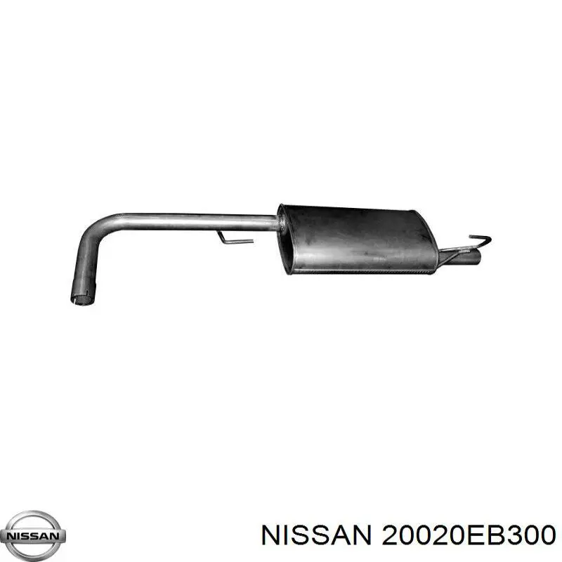 20020EB300 Nissan глушник, передня частина