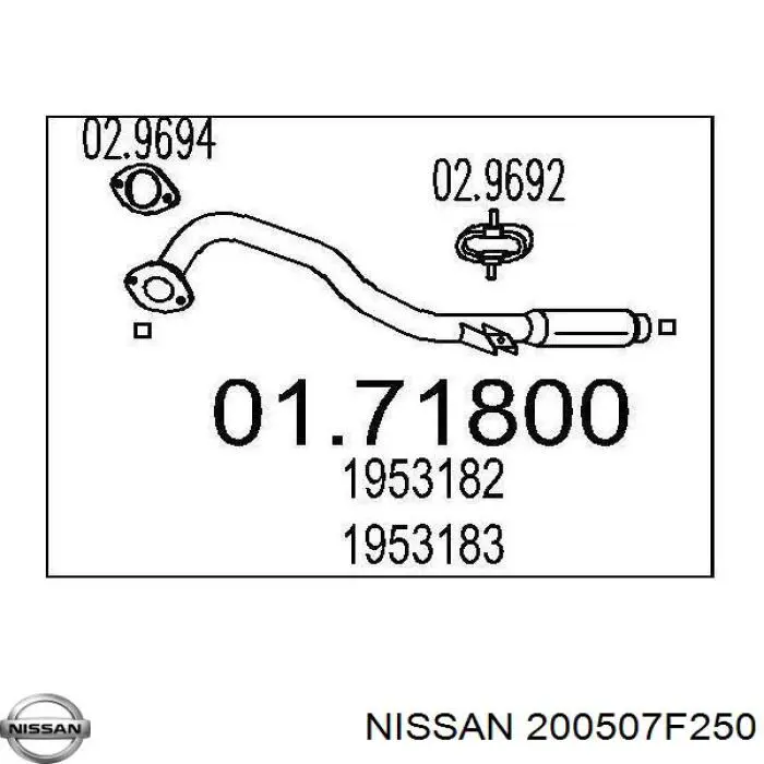 Вихлопна труба Nissan/Infiniti 200507F250 ціна, від 40.03 USD