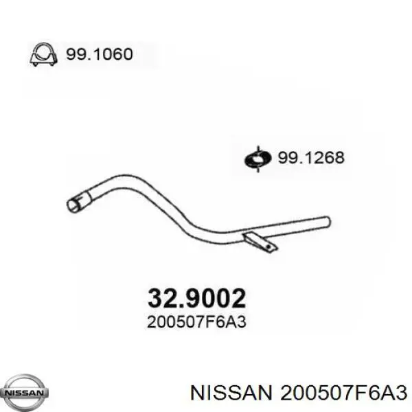 Купити 200507F6A3 Nissan/Infiniti Вихлоп