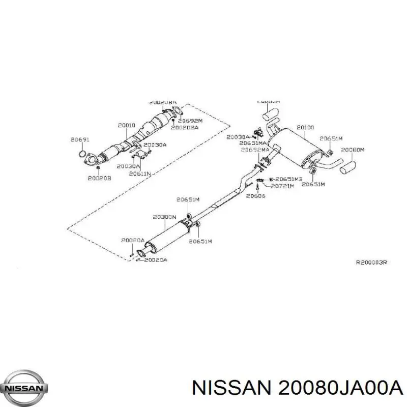 20080JA00A Nissan/Infiniti Пристрій іскропогашуючий