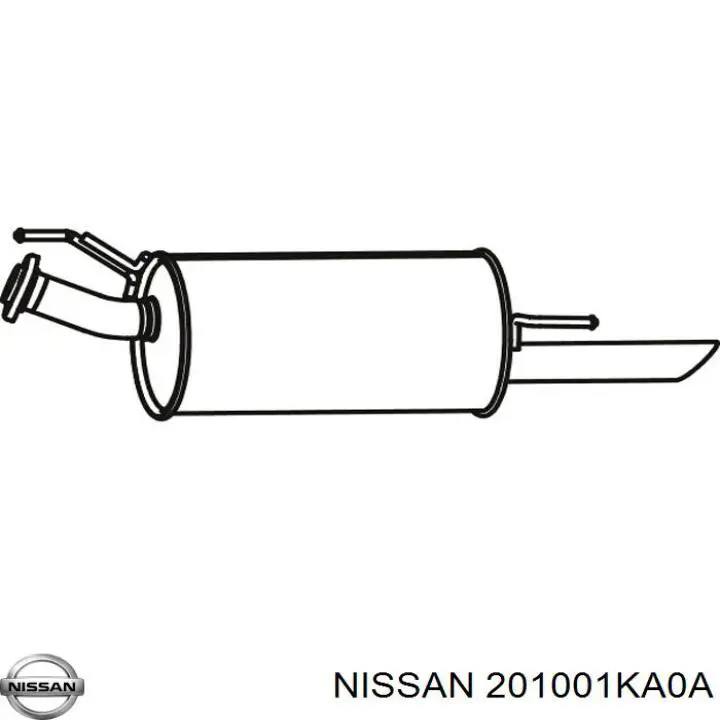 201001KA0A Nissan/Infiniti Глушник, задня частина