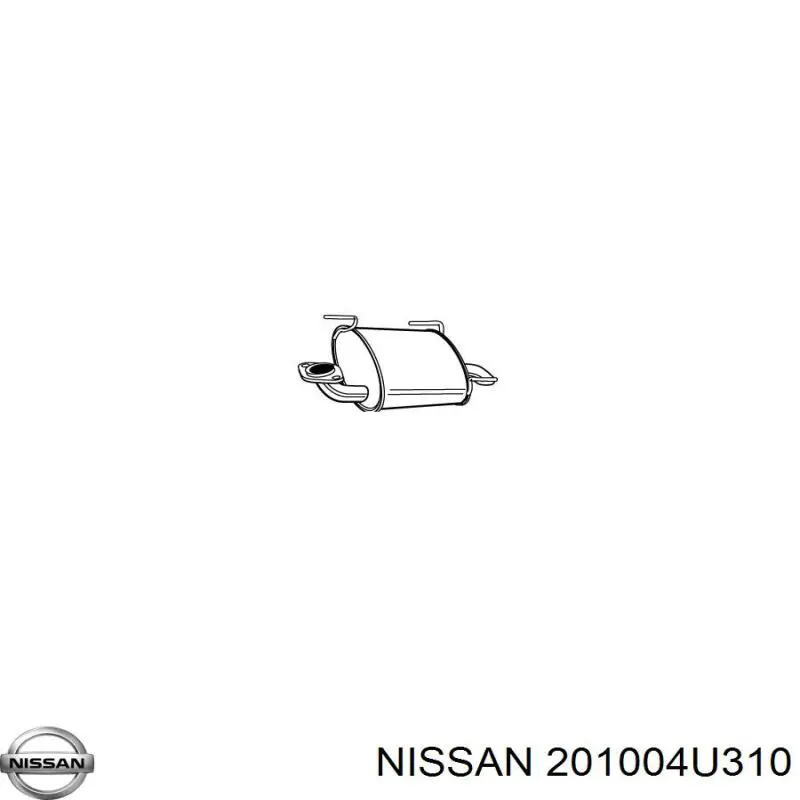 201004U310 Nissan/Infiniti Глушник, задня частина