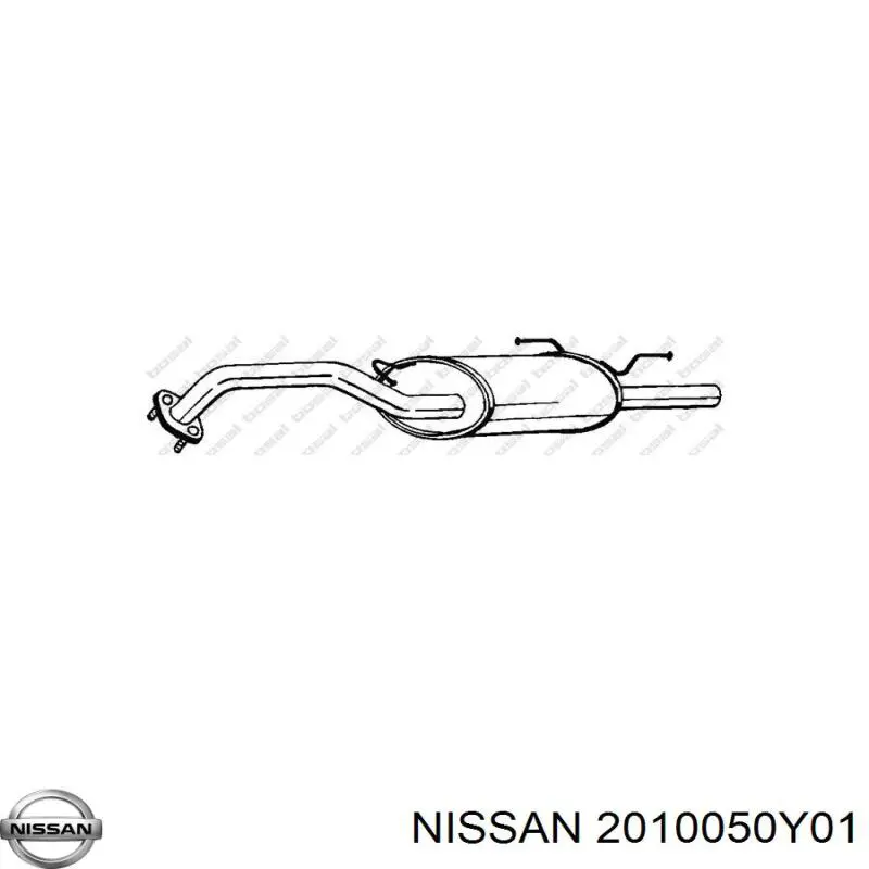2010057Y02 Nissan глушник, задня частина
