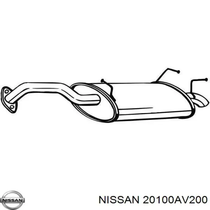 20100AV200 Nissan/Infiniti Глушник, задня частина