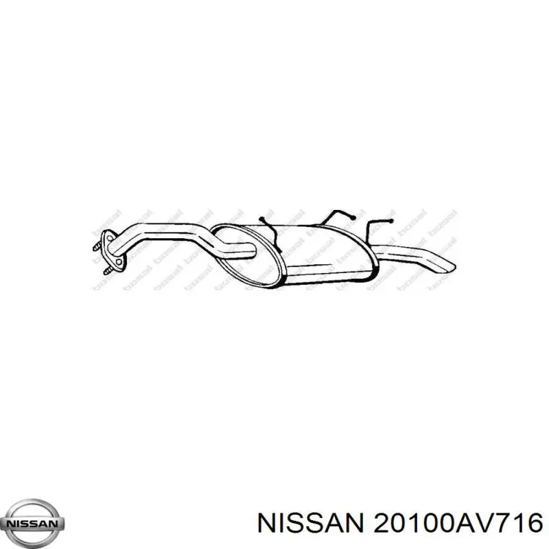Вихлопна труба Nissan/Infiniti 20100AV716 ціна, від 55.99 USD