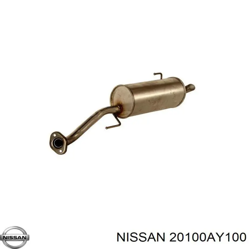 20100AY100 Nissan глушник, задня частина