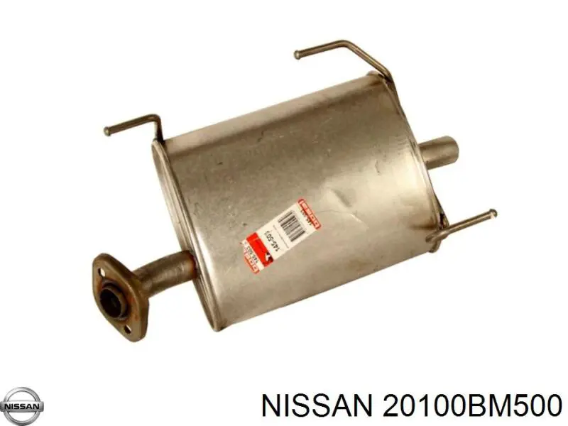 20100BM500 Nissan глушник, задня частина