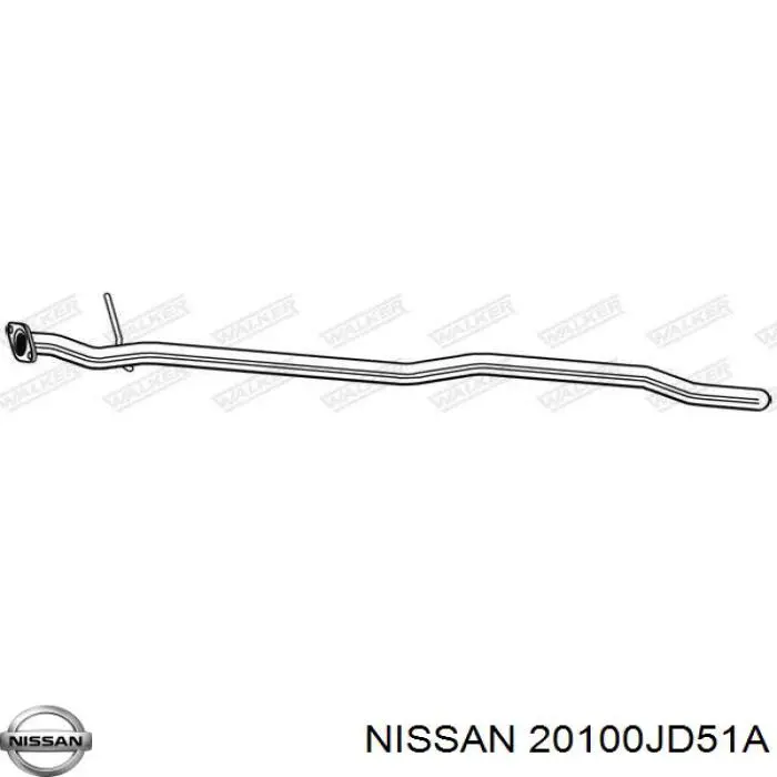 20100JD51A Nissan/Infiniti Глушник, задня частина