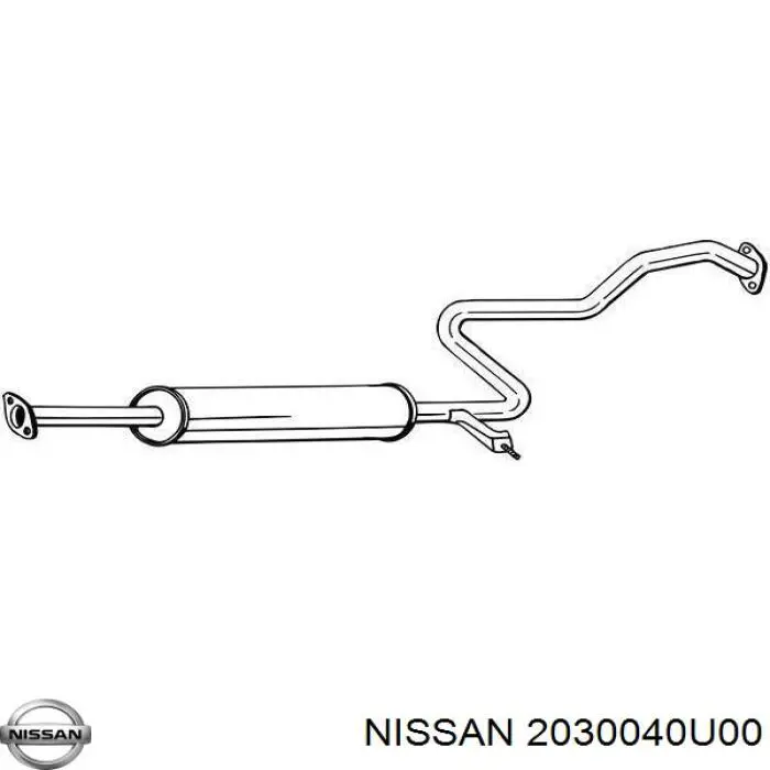 Глушник, центральна частина 2030040U00 Nissan