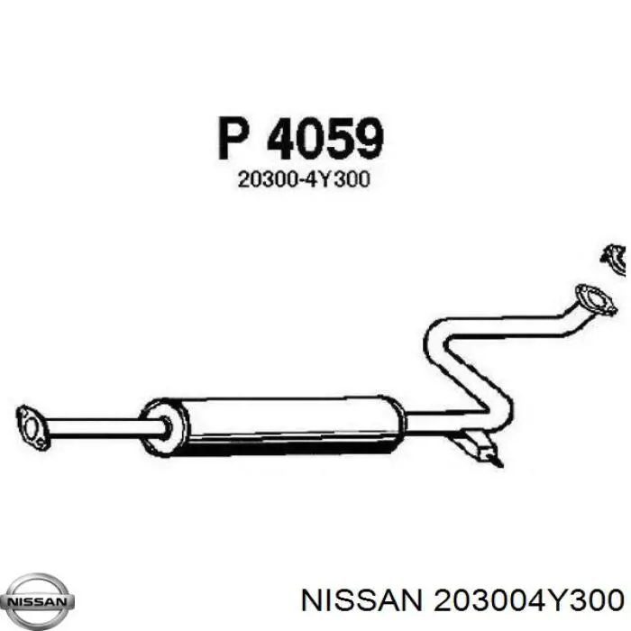 Глушник Nissan/Infiniti 203004Y300 ціна, від 62.06 USD