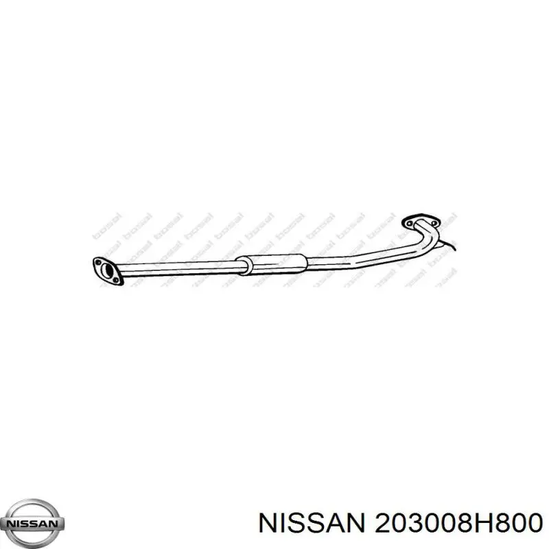 203008H800 Nissan глушник, центральна частина