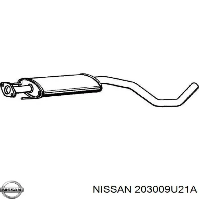 203009U21A Nissan глушник, центральна частина