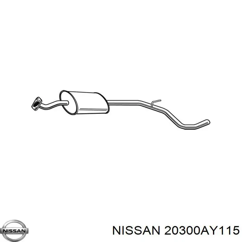 20300AY115 Nissan глушник, центральна частина