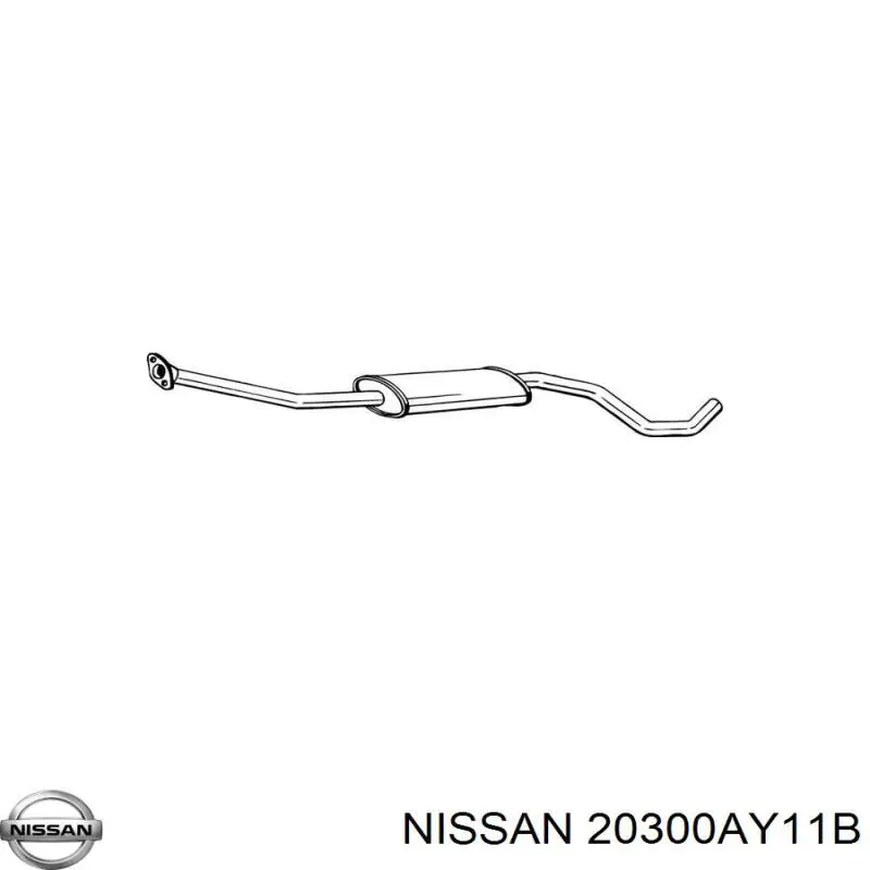 20300AY11B Nissan глушник, центральна частина