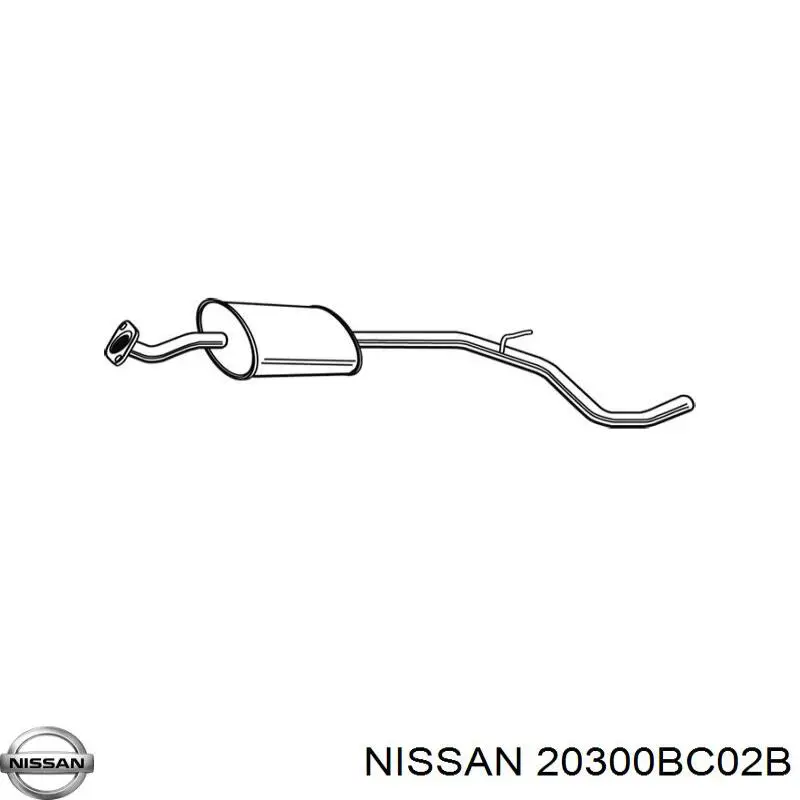 20300BC02C Nissan глушник, центральна частина
