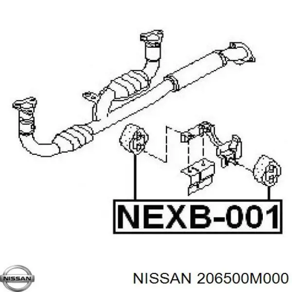 Подушка кріплення глушника 206500M000 NISSAN