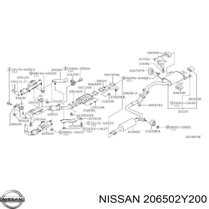  206502Y200 Nissan