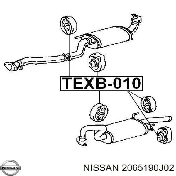 2065190J02 Nissan подушка кріплення глушника