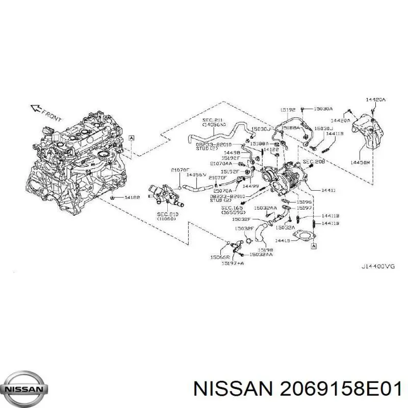  2069158E01 Nissan