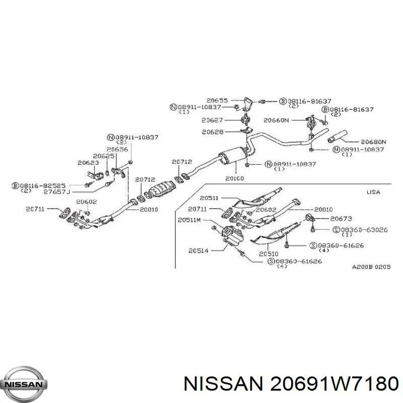  20691W7180 Nissan