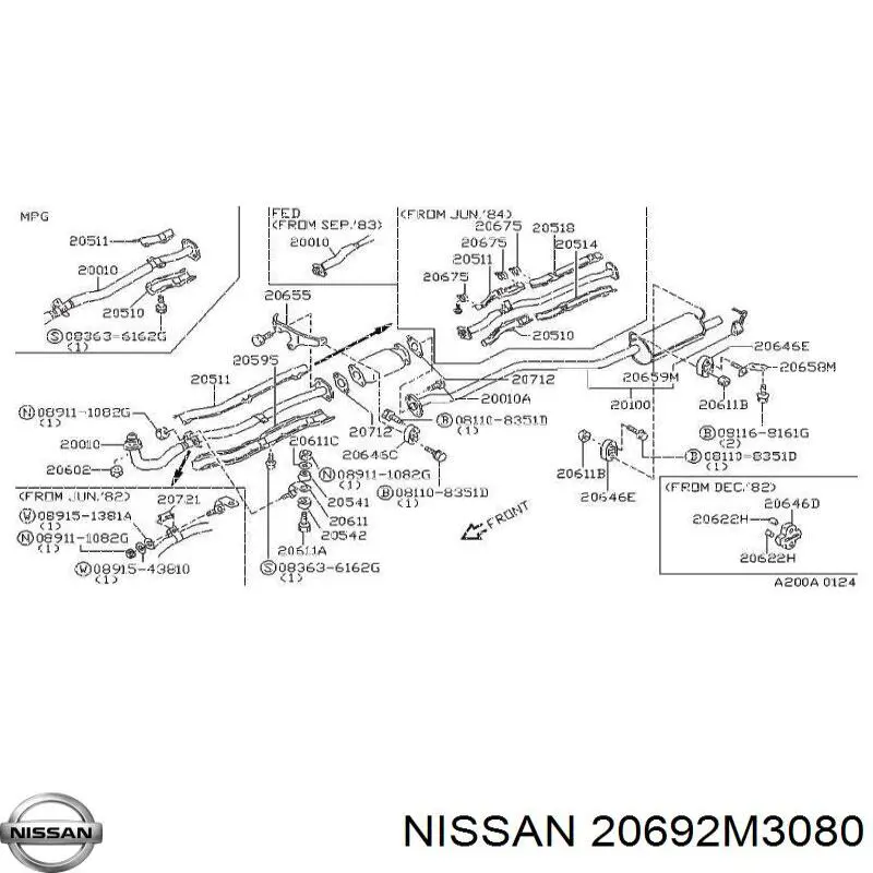 Прокладка прийомної труби глушника Nissan/Infiniti 20692M3080 ціна, від 2.06 USD