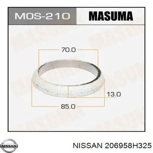 206958H325 Nissan кільце приймальної труби глушника