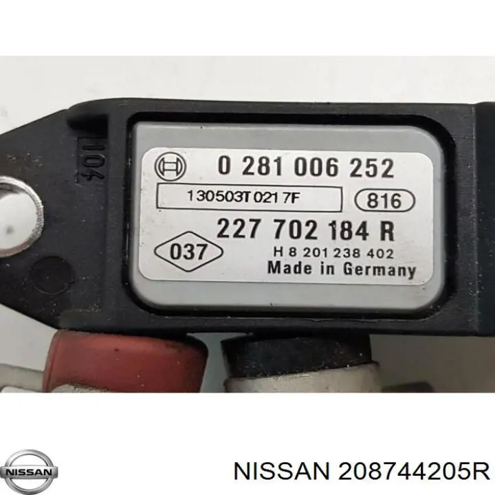 Трубка датчика тиску вихлопних газів 208744205R Nissan/Infiniti
