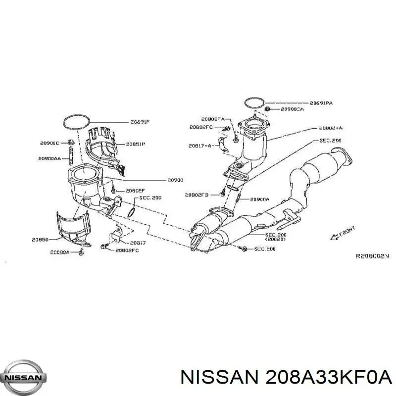  208A33KF0A Nissan