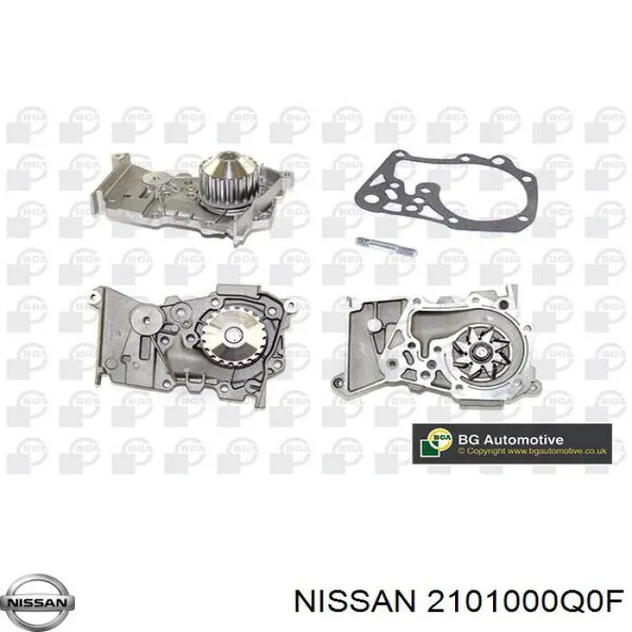 Помпа водяна, (насос) охолодження 2101000Q0F Nissan