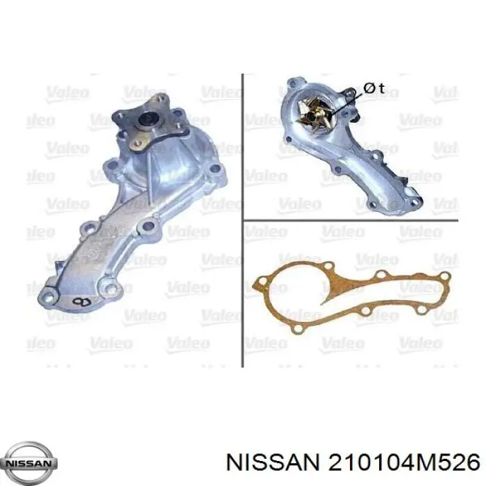 Помпа охолодження Nissan/Infiniti 210104M526 ціна, від 31.63 USD