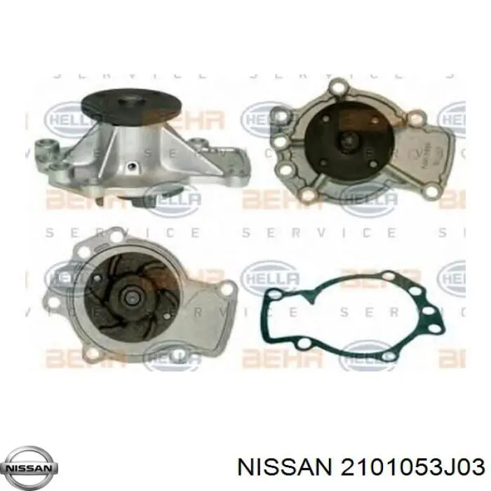 Помпа охолодження Nissan/Infiniti 2101053J05 ціна, від 19.29 USD