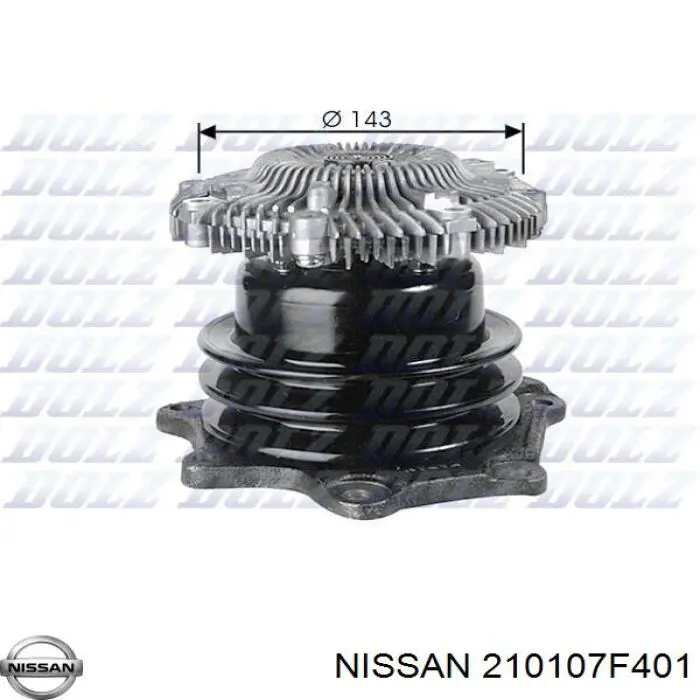 Помпа охолодження Nissan/Infiniti 210107F401 ціна, від 71.77 USD