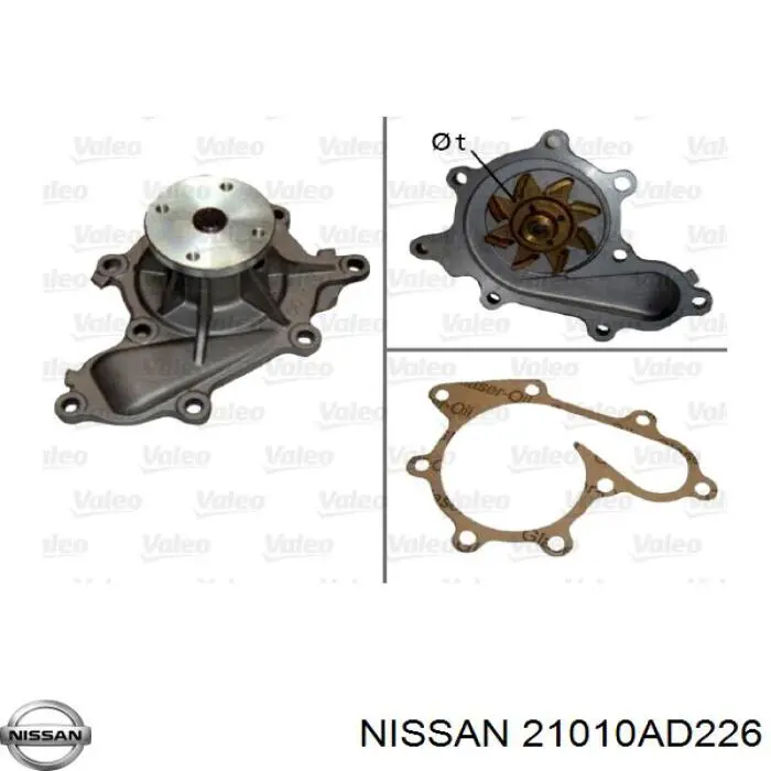 Водяний насос Nissan/Infiniti 21010AD225