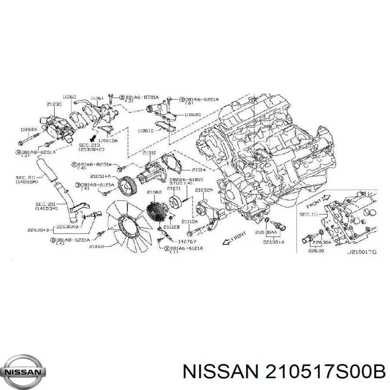 Шків водяної помпи Infiniti QX56 позашляховик (JA60) (2003 - 2010) ціна, від 5.59 USD
