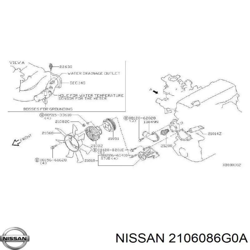 Вентилятор/крильчатка радіатора охолодження Nissan Terrano 2 (R20) (Нісан Террано)