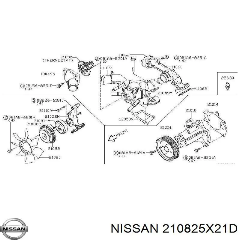 Купити 210825X21C Nissan/Infiniti Муфта вязкостная системи охолодження